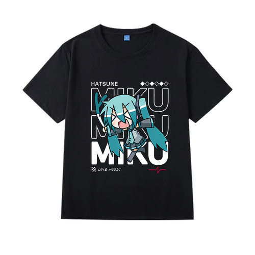 初音未来MIKU动漫联名周边同款cos短袖T恤男女纯棉二次元痛衣服
