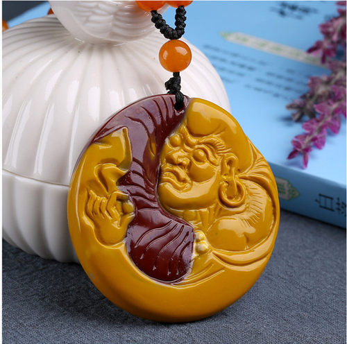 男女雕刻件吊坠天然玛瑙手编链