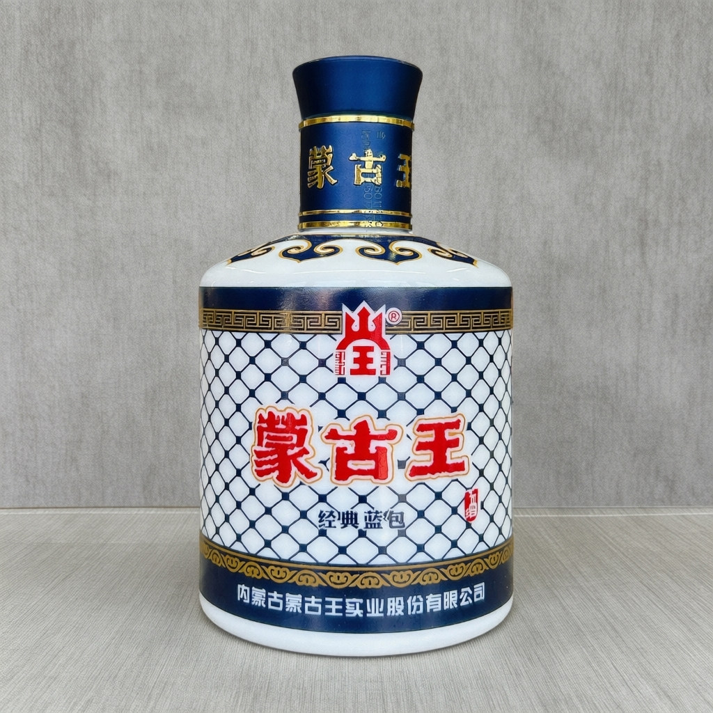 蒙古王38度银蓝包475ml浓香型白酒内蒙古特产蓝色故乡草原老酒