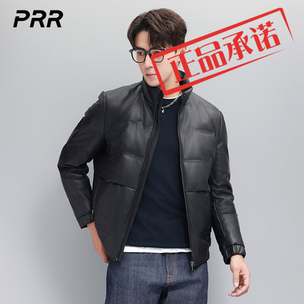 真皮羽绒服男士皮衣头层绵羊皮夹克短款立领冬季新款加绒加厚外套
