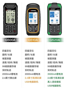 深达威SW-G500A测亩仪GPS四星手持土地面积车载经纬度测亩SWG520A