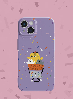 韩系可爱紫色菲林手机壳亮面适用苹果16promaxiphoneOPPORENO10PROFINDX5PRO荣耀MAGIC4PROVIVOX200IQOONEO6