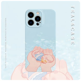 掌上小猪~可爱菲林手机壳亮面适用苹果16promaxiphoneOPPORENO10PROFINDX5PRO荣耀MAGIC4PROVIVOX200IQOONEO6