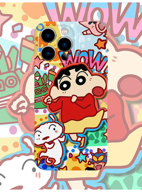 蜡笔小新质感全幅菲林手机壳适用苹果16promaxiphoneOPPORENO10PROFINDX5PRO荣耀MAGIC4PROVIVOX200IQOONEO6