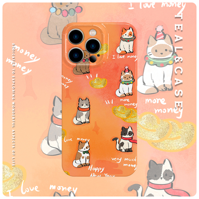 原创招财有钱猫猫菲林软壳全包