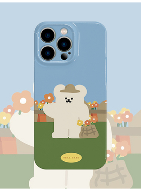 韩系可爱绿色菲林手机壳亮面适用苹果16promaxiphoneOPPORENO10PROFINDX5PRO荣耀MAGIC4PROVIVOX200IQOONEO6