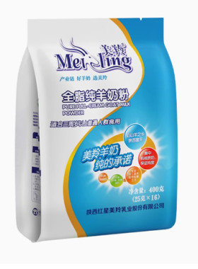 美羚全脂羊奶粉成人中老年无蔗糖羊奶粉学生羊奶粉400克袋装