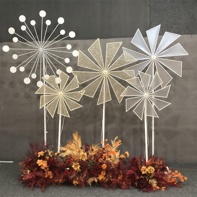 婚庆电动升降风车路引背景