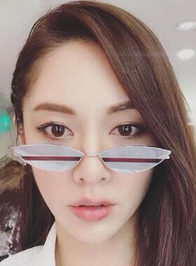 墨镜刘涛蝶形小框蔡徐坤太阳眼镜