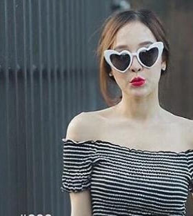 墨镜刘涛爱心韩国个性风太阳眼镜