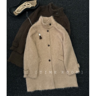 TIME ROOM 【暮色芬兰】2025冬季新款立领拉毛大衣