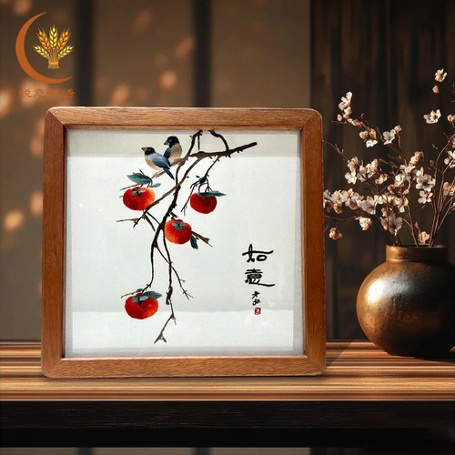 纯手工湘绣双面绣摆件礼品