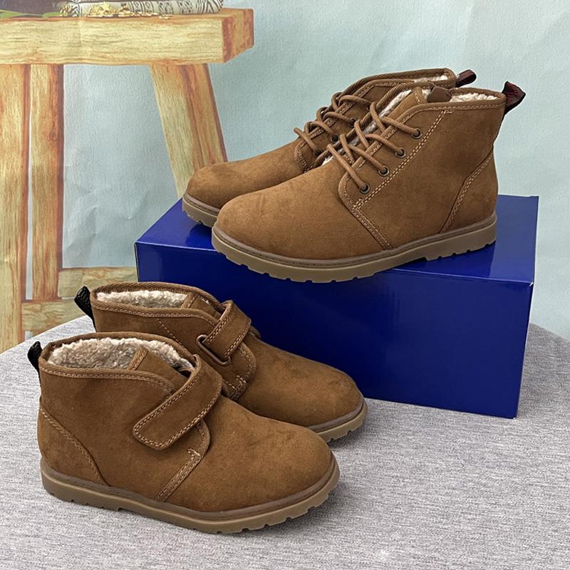 棉靴外贸原单儿童棉靴棉鞋加绒