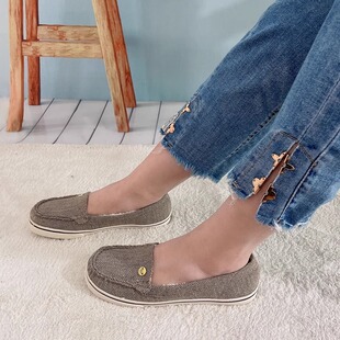 加绒保暖套脚布鞋 居家鞋 一脚蹬冬季 女士懒人鞋 棉鞋 外穿毛毛鞋 女鞋