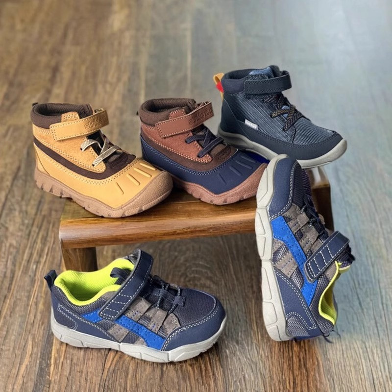 外贸出口欧美儿童时尚运动休闲鞋中小童运动鞋宝宝鞋一脚蹬魔术贴