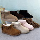 外贸短靴大码女雪地靴时尚出口尾货甜美简约多色棉靴橘zi瑕疵处理