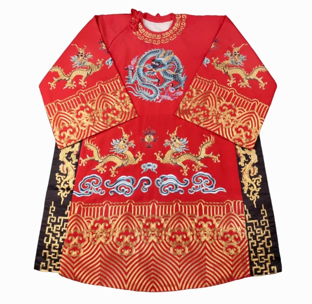 戏曲服装京剧越剧黄梅戏男蟒袍皇帝龙袍状元驸马改良蟒演出服