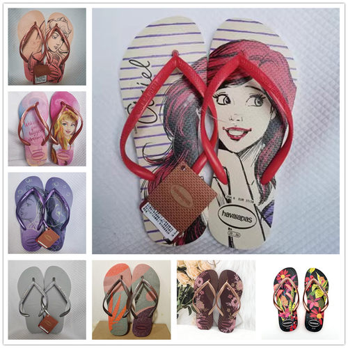 正品Havaianas人字拖平跟花朵