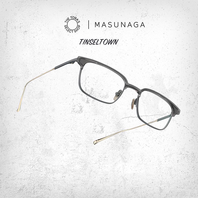 MASUNAGA增永男女眉线框眼镜架钛