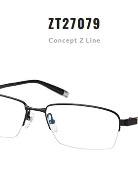 新款Charmant夏蒙男女款时尚眼镜架 钛合金半框光学眼镜框ZT27079