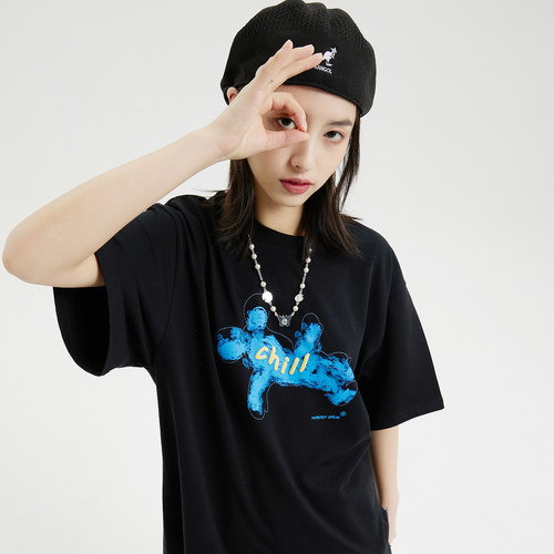 夏熊夏季新款情侣纯棉圆领t