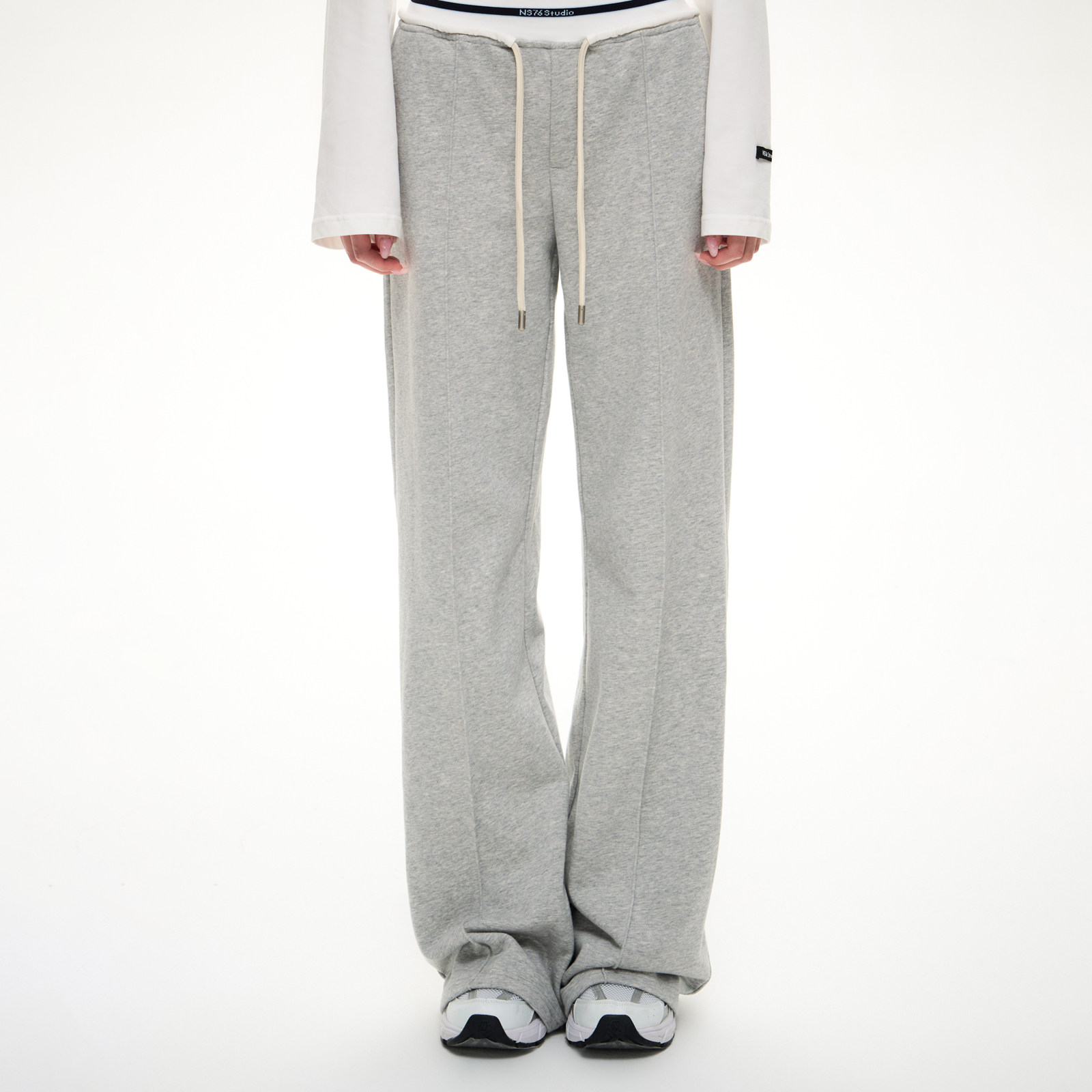 NS76拼接撞色腰头卫裤休闲长裤