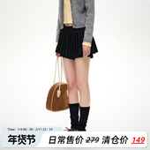 百搭小个子显瘦A字半身裙裤 NS76 女纯色 短款 百褶低腰裙裤 秋季 新款