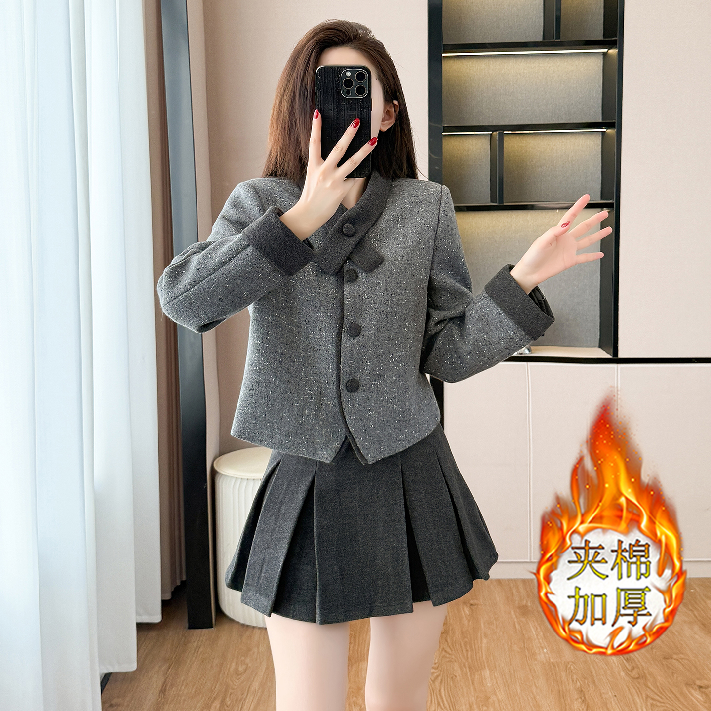 小香风套装小个子气质穿搭一整套