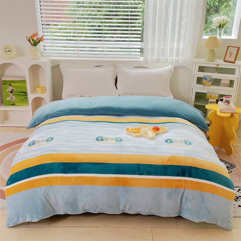 定做任意尺寸无静电5乘7加绒被罩冬季1米8x2米加厚被套7x7牛奶绒