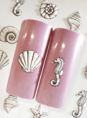 俄罗斯田园猫MILV美甲贴纸 3D水转印水印贴纸 B04-B507