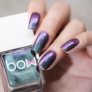 俄罗斯田园猫BOW1 60外太空指甲油星空宇宙透色温变猫眼美甲