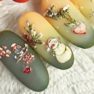 俄罗斯ECLIPSE水转印美甲贴纸3D浮雕立体手绘甲油胶非背胶560 628