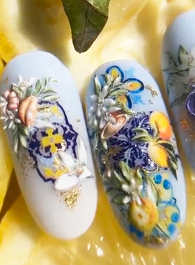 俄罗斯ECLIPSE水转印美甲贴纸3D浮雕贴纸甲油胶可用非背胶467-558