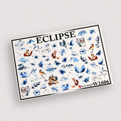 新 俄罗斯ECLIPSE超薄2D水转印贴纸美甲贴纸精致花纹烫金银不起翘