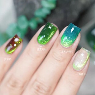 俄罗斯田园猫磁性猫眼猫三两只指甲油套装可调节浓度春夏不可剥