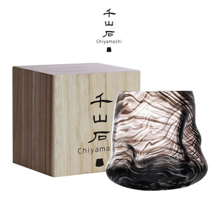 Chiyamashi千山石 初云水晶硝子洋酒杯 设计师酒杯作品威士忌杯子