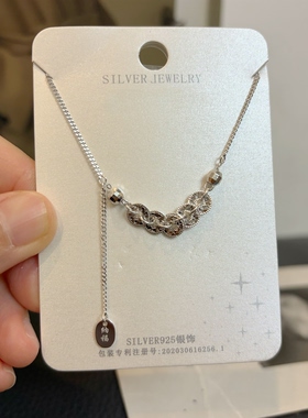 招财路路通～五帝铜钱  S925通体纯银  高保色！锁骨项链女夏礼物