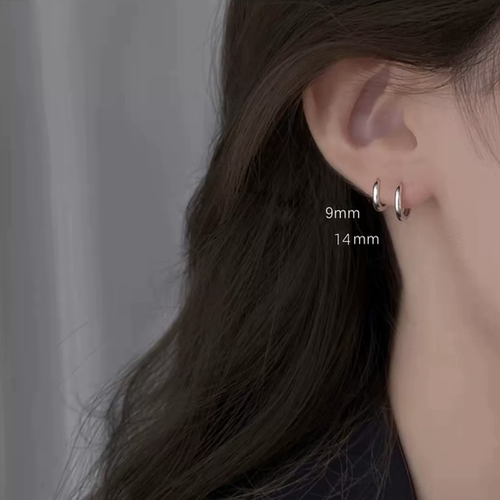 纯银耳扣韩国耳环耳圈防过敏