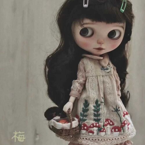 blythe小布娃衣ob24茶染娃衣ob22刺绣娃衣