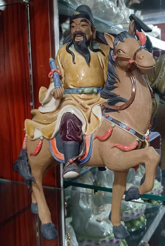 陶瓷张果老何仙姑神话人物铁拐李