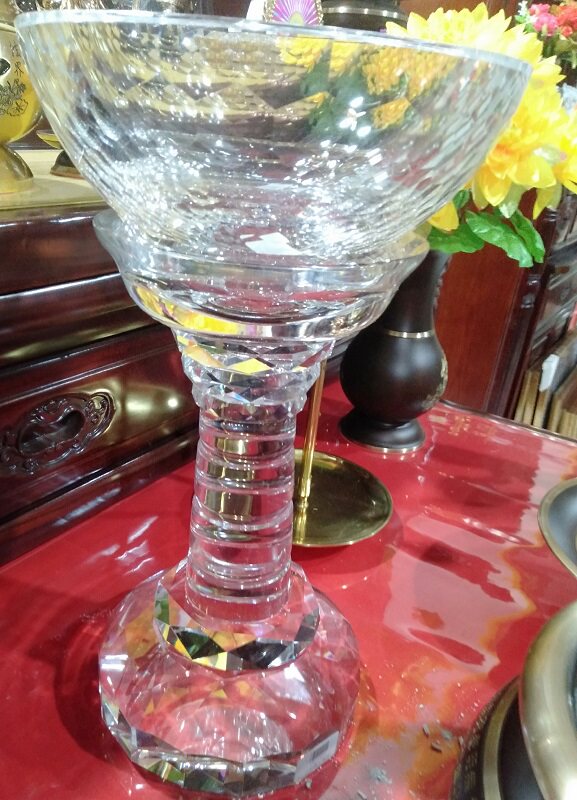 水晶大型佛前食用油供灯