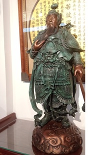 关公台湾仿古关公伽蓝菩萨关羽武财神艺术气息雕塑工艺品铜制品