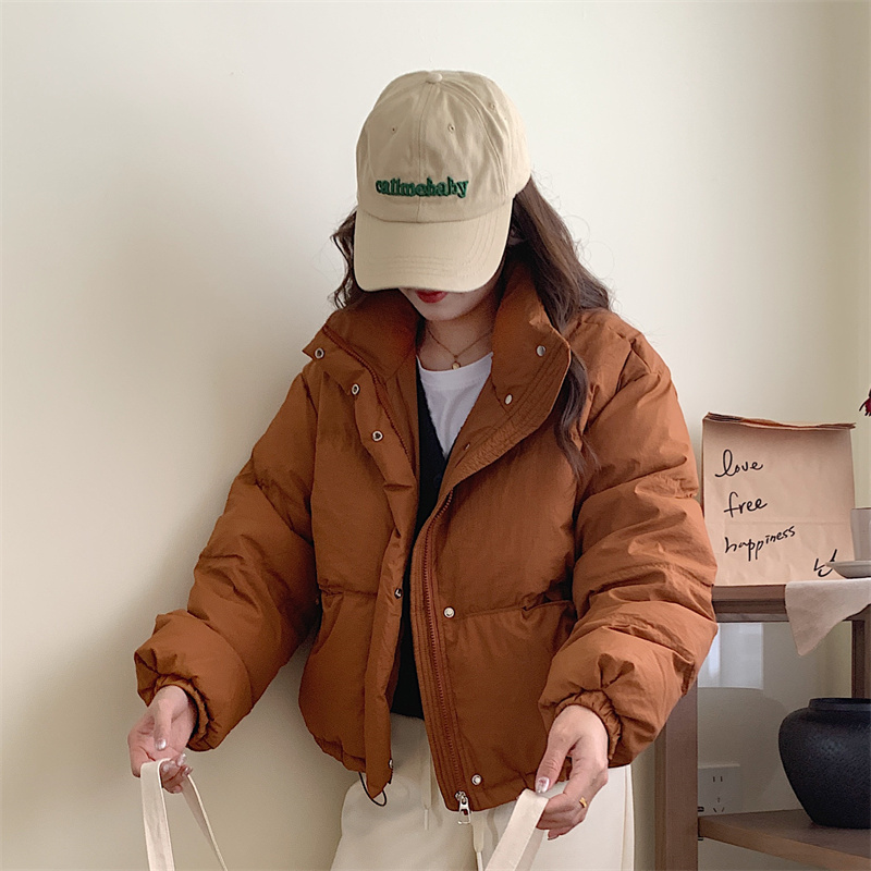 短款加厚小个子韩版立领羽绒服女