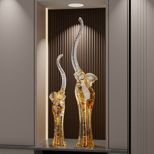 采购产品大象对入口装饰品，无障碍奢侈品，高端客厅，财富电视柜