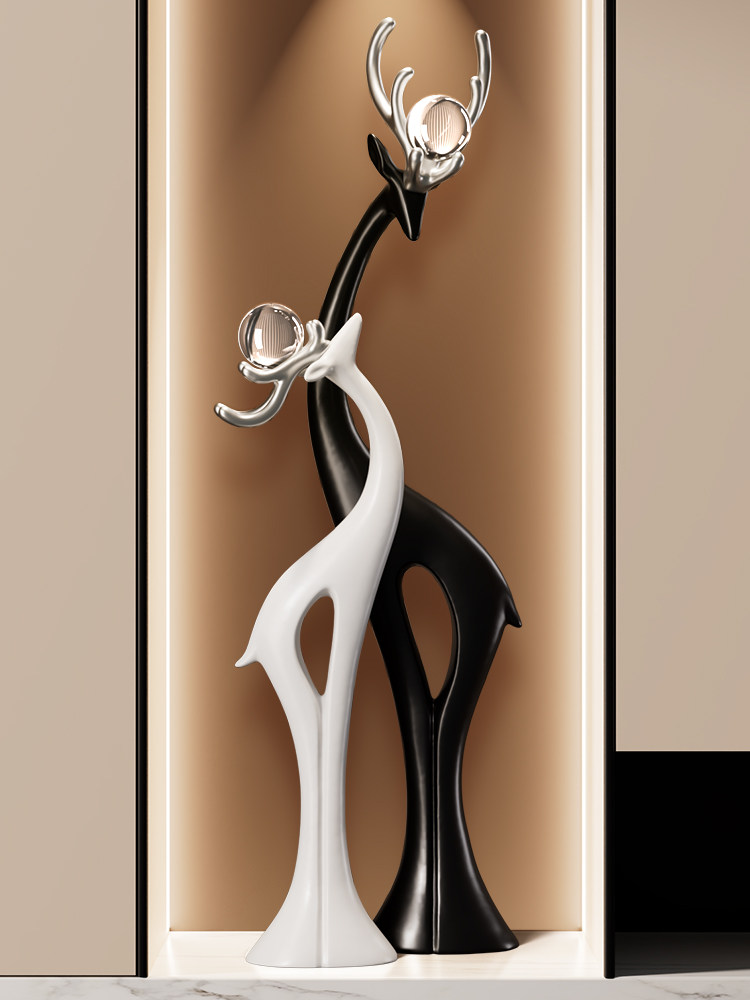 现代简约吉祥鹿饰品客厅入口小众高端电视柜装饰乔迁礼物,家居饰品,装饰摆件,淘宝优惠券,粉丝福利购,淘宝优惠卷