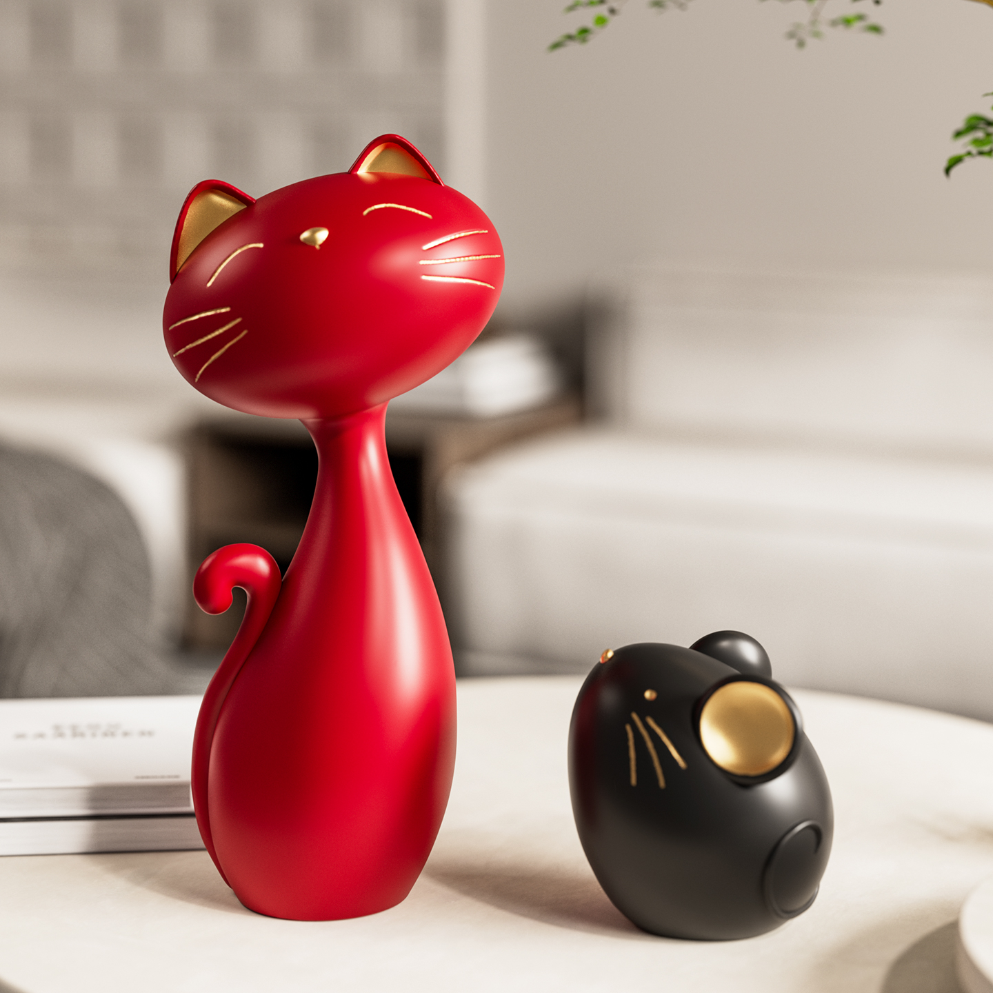 少女心治愈系小摆件房间可爱猫咪