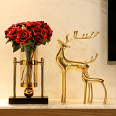 现代轻奢创意水培网红花瓶摆件客厅插花北欧玄关电视柜餐桌装 饰品