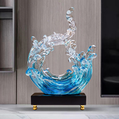 风生水起酒柜装 饰品摆件家居饰品现代客厅电视柜办公室招财工艺礼