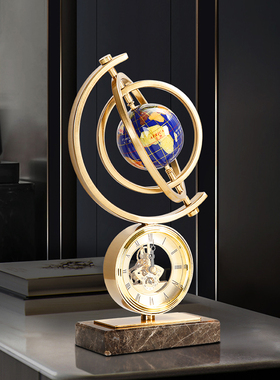 轻奢风电视柜办公室书房时钟摆件