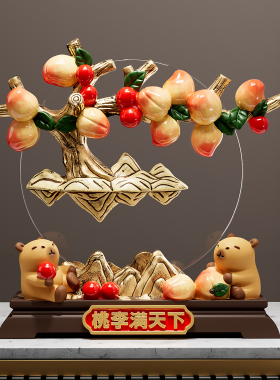 卡皮巴拉桃李满天下办公室桌面摆件轻奢高档客厅装饰品教师节礼物